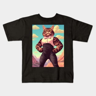 Muscle Meow: The Adorably Buff Felines - Cindy Kids T-Shirt